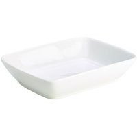 Genware Porcelain Rectangular Dish 16 x 12cm/ 6.25 x 4.75" - Pack of 6