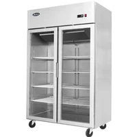 Atosa YCF9408GR Slimline Double Glass Door Upright Freezer 900ltrs