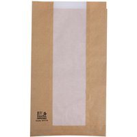 Fiesta Compostable Bread Bags with Glassine Window 320x180x40mm (1000 Pack)