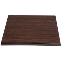 Bolero Pre-drilled Square Tabletop Dark Brown 600mm