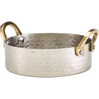 Mini Hammered Stainless Steel Casserole Dish 12 x 3.5cm - Pack of 12