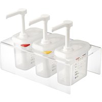 Araven Sauce Dispensers with Pump GN 1/9 Transparent 1.5Ltr (3 pack)