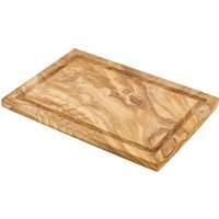Olive Wood Serving Board W/ Groove 30 x 20cm+/-