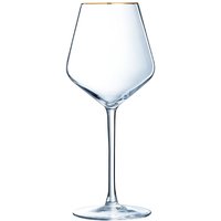 Cristal d'Arques Ultime Gold Band Wine Glasses 470ml (8 Pack)