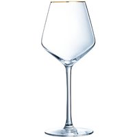 Cristal d'Arques Ultime Gold Band Wine Glasses 380ml (8 Pack)