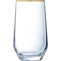 Cristal d'Arques Ultime Gold Band Hi Ball Glasses 400ml (8 Pack)