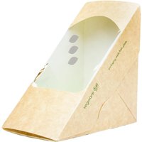 Vegware Deepfill Sandwich Wedges Kraft 75mm (500 Pack)