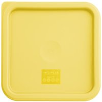 Hygiplas Square Food Storage Container Lid Yellow Medium