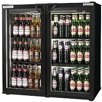Autonumis RWC00001 EcoChill Maxi Black Hinged Double Door Bottle Cooler