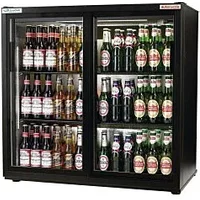 Autonumis RVC10001 EcoChill 3ft Black Sliding Double Door Bottle Cooler 195 Litres