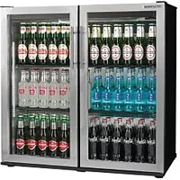 Autonumis RHC00005 Maxi Double with Stainless Steel Glass Hinged Doors Bottle Cooler 252 Litres