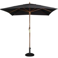 Bolero Square Double Pulley Parasol 2.5m Diameter Black