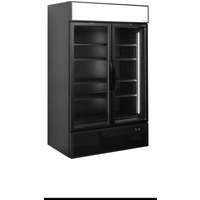 Tefcold FSC1200H Black Hinged Door