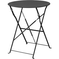 Bolero Black Pavement Style Steel Table 595mm
