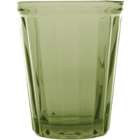 Olympia Cabot Panelled Glass Tumbler Green 260ml (6 pack)