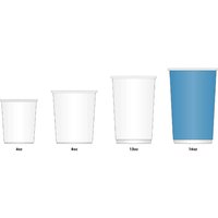 Fiesta Recyclable Coffee Cups Single Wall Black 455ml / 16oz (Pack of 1000)