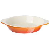 Vogue Orange Round Cast Iron Gratin Dish 400ml