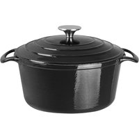 Vogue Black Round Casserole Dish 4Ltr