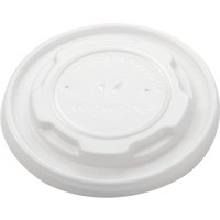 Vegware Compostable Hot Food Pot Flat Lids 170ml / 6oz and 230ml / 8oz