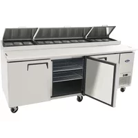 Atosa MPF8203 Heavy Duty Double Door Pizza Table 523 Litres, with 12 x 1/3GN Pans