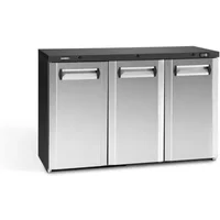 Gamko Maxiglass MG3/315CS Hinged Triple Door Undercounter Stainless Steel Front Bottle Cooler 315 Litres