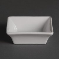 Olympia Whiteware Miniature Square Dishes 75mm (12 pack)