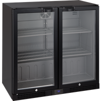 Tefcold DB202H Backbar with double glass doors, hinged