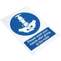 Vogue Toilet Wash Hands Sign