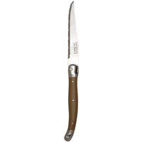 Laguiole Steak Knife Toupe Handle Serrated 1.2mm Blade (6 Pack)