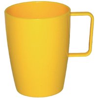 Olympia Kristallon Polypropylene Handled Beakers Yellow 348.7ml (12 pack)