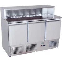 Ice-A-Cool ICE3858GR 3 Door Marble-Top Saladette Counter