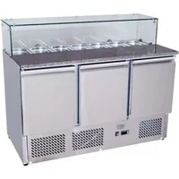 Ice-A-Cool ICE3864GR 3 Door Marble Top Saladette Counter 380 Litres