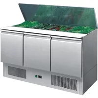 Ice-A-Cool ICE3850GR 3 Door Refrigerated Saladette Prep Counter 380 Litres