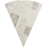 Colpac Biodegradable Newspaper Print Paper Chip Cones 183mm (1000 pack)