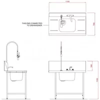Hobart SD1150L/R Outlet Single Rack Table