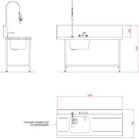 Hobart SD1650L/R Inlet Triple Rack Table & Sink