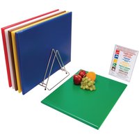 Hygiplas Thick High Density Chopping Board Set Large 600x450x24mm (6 Pack)