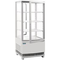 Polar C-Series Energy Efficient Curved Door Display Fridge White 86Ltr