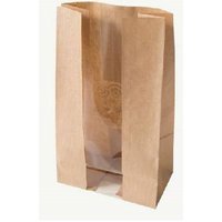 Brown Kraft Treat Bag with Window (L)150mm (W)95mm (H)250mm