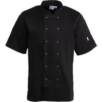 Whites Vegas Unisex Chef Jacket Short Sleeve Black 5XL