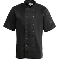 Whites Vegas Unisex Chefs Jacket Short Sleeve Black S
