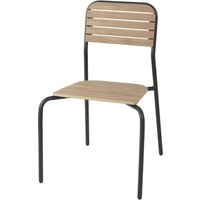 Bolero Santorini Wood Effect Outdoor Chairs (4 Pack)