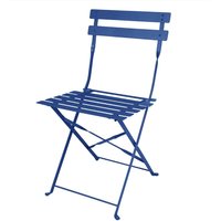 Bolero Perth Pavement Style Folding Chairs Dark Navy (2 pack)