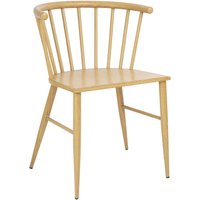 Bolero Harrowdene Metal Side Chairs Wood Effect (2 pack)