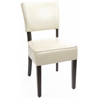 Bolero Chunky Faux Leather Chairs Cream (Pack of 2)