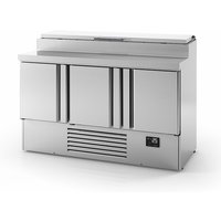 INFRICO 3 DR Compact GN Prep Counter w/ Raised Collar 355L