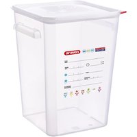 Araven Squared Transparent Polypropylene Container with Lid 22Ltr