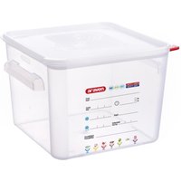 Araven Squared Transparent Polypropylene Container with Lid 12Ltr