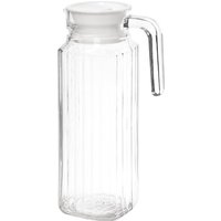 Olympia Ribbed Glass Jugs 1Ltr (Pack of 6)