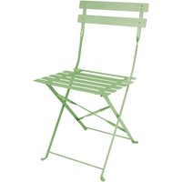 Bolero Perth Light Green Pavement Style Steel Folding Chairs (2 pack)